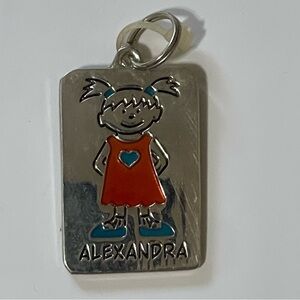 GANZ Kids Name Tag Charm ID Backpack Pull "ALEXANDRA"
